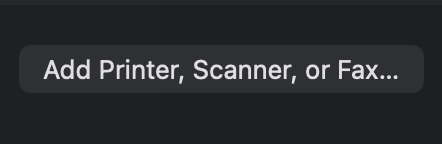 Button to add printer